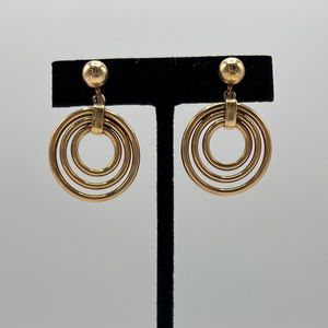 1/20 12K Gold Filled Dangling Clip-On Earrings